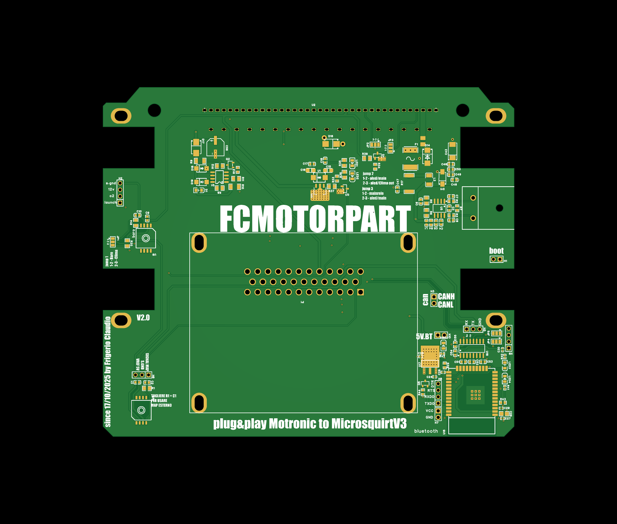 PCB front adattatore Bosch Motronic MicroSquirt V3